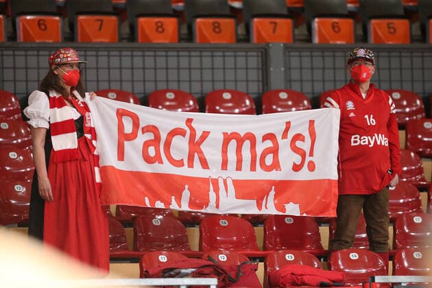 Zum ersten Mal nach ueber 2 Monaten sind in Bayern wieder Zuschauer zugelassen. GER, FC Bayern Basketball vs. ALBA Berlin, EuroLeague, Saison 2021 2022, 28.01.2022, GER, FC Bayern Basketball vs. ALBA Berlin, EuroLeague, Saison 2021 2022, 28.01.2022, Muenchen Copyright: xEIBNER MarcelxEngelbrechtx EP_EER