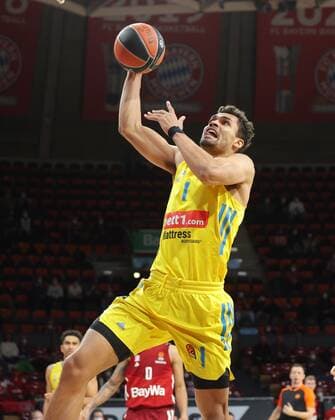 Berlins 1 DA SILVA. Basketball, FC Bayern - Berlin, am 28.01.2022, Basketball Euroleague, FC Bayern Basketball - Alba Berlin, Saison 2021-2022, in Muenchen, A U D I D O M E, Deutschland. Quelle Copyright Credit : Oryk HAIST
