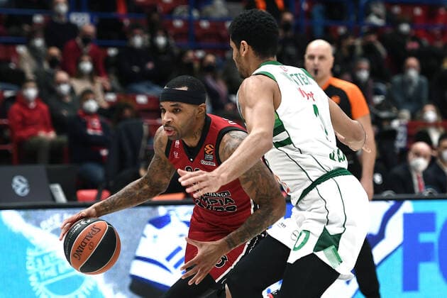 Db Milano 28 01 2022 - basket Eurolega AX Armani Exchange Olimpia Milano-Zalgiris Kaunas foto Daniele Buffa Image nella foto: Malcolm Delaney-Tai Webster 