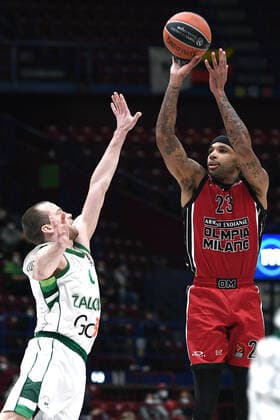 Db Milano 28 01 2022 - basket Eurolega AX Armani Exchange Olimpia Milano-Zalgiris Kaunas foto Daniele Buffa Image nella foto: Malcolm Delaney-Lukas Lekavicius 