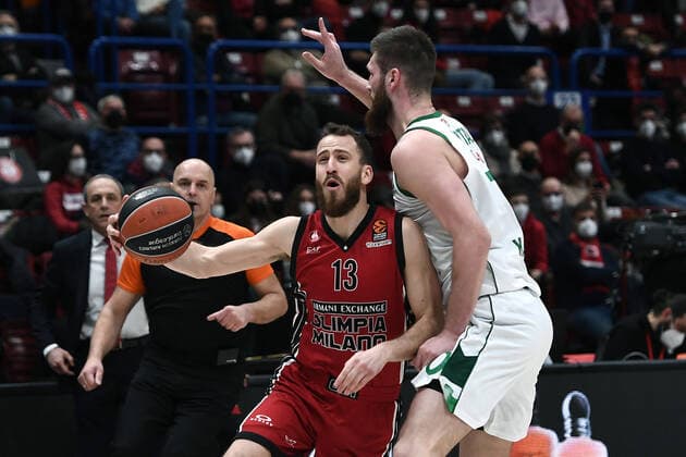 Db Milano 28 01 2022 - basket Eurolega AX Armani Exchange Olimpia Milano-Zalgiris Kaunas foto Daniele Buffa Image nella foto: Sergio Rodriguez-Regimentas Miniotas 