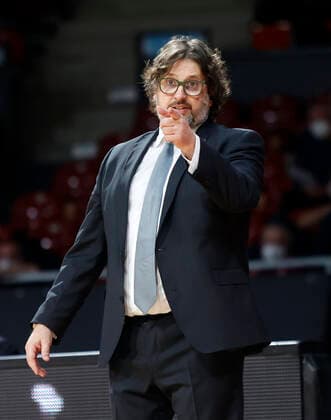 28.01.2022, Basketball Euroleague, FC Bayern Basketball vs Alba Berlin, Audi Dome Muenchen, im Bild: Trainer Andrea Trinchieri (FCB Basketball)