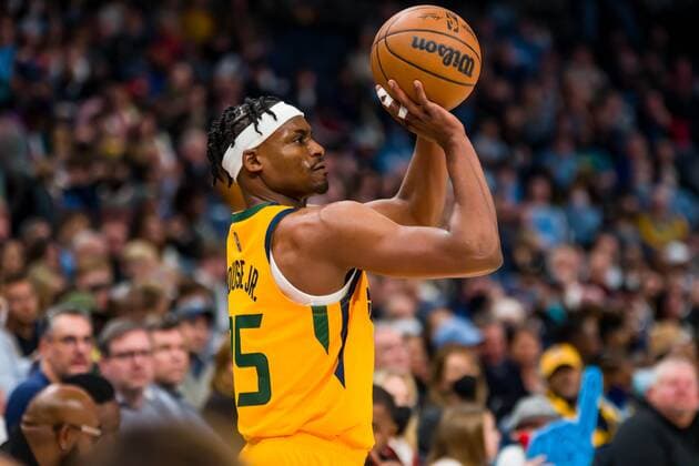 Jazz Small Forward Danuel House Jr. in action during a NBA, Basketball Herren, USA game between Memphis Grizzlies and Utah Jazz, at the FedEx Forum in Memphis, Tennessee, USA, 28 January 2022. Memphis Grizzlies vs. Utah Jazz !ACHTUNG: NUR REDAKTIONELLE NUTZUNG!  Copyright: xMATTHEWxA.xSMITHx AME2118 20220129-131caa0df83b94cb8e3b074b5f824d18176880c3
