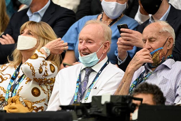 TENNIS AUSTRALIAN OPEN, Australian tennis great Rod Laver (centre) is seen in the crowd ahead of the Women?s singles final between Ashleigh Barty of Australia and Danielle Collins of the USA on Day 13 of the Australian Open, at Melbourne Park, in Melbourne, Saturday, January 29, 2022. ( NO ARCHIVING, EDITORIAL USE ONLY, NO USE IN BOOKS WITHOUT CONSENT MELBOURNE VIC AUSTRALIA  Copyright: xDAVExHUNTx 20220129001618092672