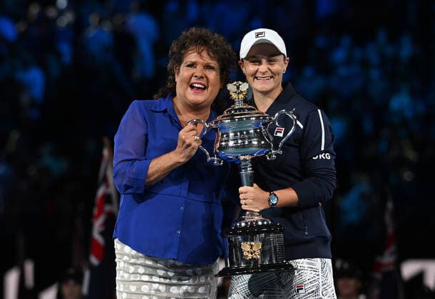 2022 Australian Open Asleigh Barty ,Australia and Evonne Goolagong , Australia