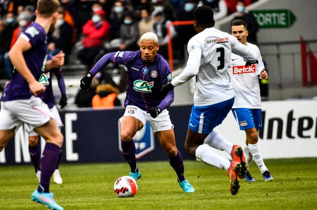 Rafael (tfc) FOOTBALL : Toulouse vs Versailles - 8eme de Finale de Coupe de France - Toulouse - Le 29 01 2022 ThierryBreton Panoramic 