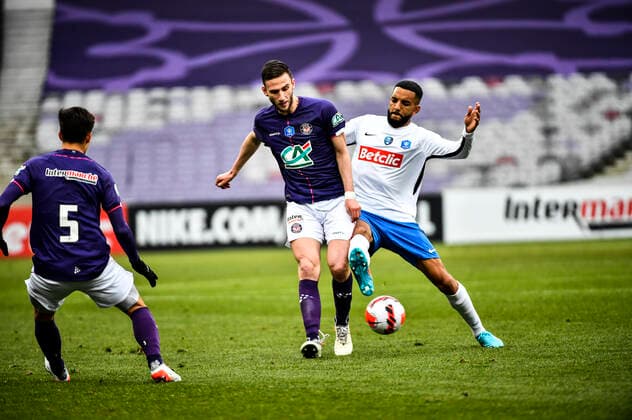 Branco Van der Boomen (tfc) FOOTBALL : Toulouse vs Versailles - 8eme de Finale de Coupe de France - Toulouse - Le 29 01 2022 ThierryBreton Panoramic 