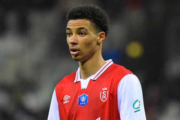 Attitude de Ekitike Hugo ( 9 - Reims ) - FOOTBALL : Reims vs Bastia - Coupe de France - 29 01 2022 FedericoPestellini Panoramic 
