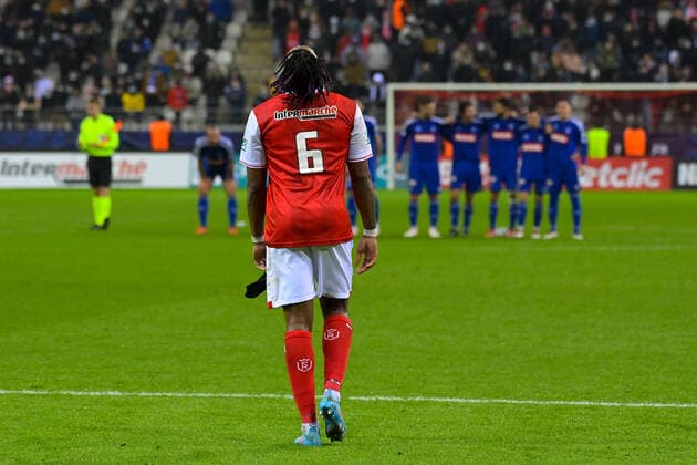 Sport Bilder des Tages Attitude - Deception de Andreaw Gravillon ( 6 - Reims ) - FOOTBALL : Reims vs Bastia - Coupe de France - 29 01 2022 FedericoPestellini Panoramic 