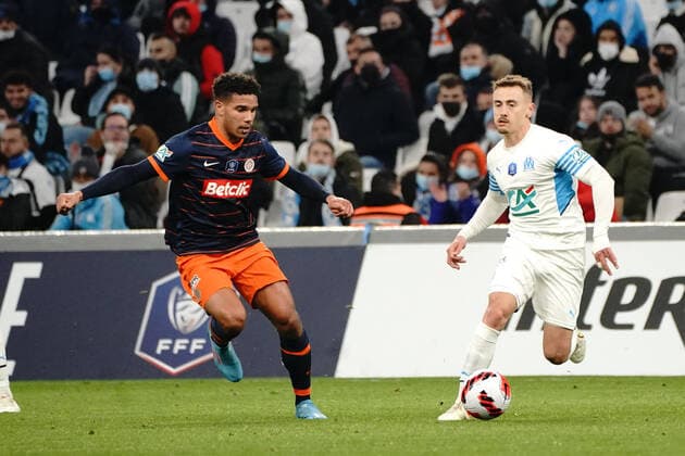 Valentin Rongier (Olympique de Marseille) FOOTBALL : Olympique de Marseille vs Montpellier - de 8 eme de finale Coupe de France - Marseille - 29 02 2022 NorbertScanella Panoramic 