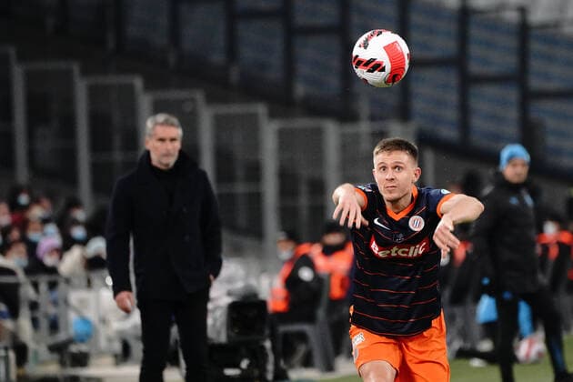 Arnaud Souquet (Montpellier FC) FOOTBALL : Olympique de Marseille vs Montpellier - de 8 eme de finale Coupe de France - Marseille - 29 02 2022 NorbertScanella Panoramic 