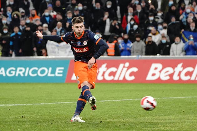 Leo Leroy (Montpellier FC) FOOTBALL : Olympique de Marseille vs Montpellier - de 8 eme de finale Coupe de France - Marseille - 29 02 2022 NorbertScanella Panoramic 