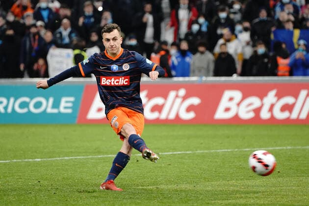 Sacha Delaye (Montpellier FC) FOOTBALL : Olympique de Marseille vs Montpellier - de 8 eme de finale Coupe de France - Marseille - 29 02 2022 NorbertScanella Panoramic 