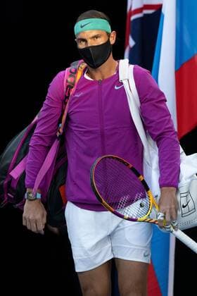 Mandatory Credit: Photo by James Gourley Shutterstock (12778011al) Rafael Nadal walks onto court ahead of the Men s Singles final Australian Open, Day Fourteen, Tennis, Melbourne Park, Melbourne, Australia - 30 Jan 2022 Australian Open, Day Fourteen, Tennis, Melbourne Park, Melbourne, Australia - 30 Jan 2022  Copyright: xJamesxGourley Shutterstockx 12778011al