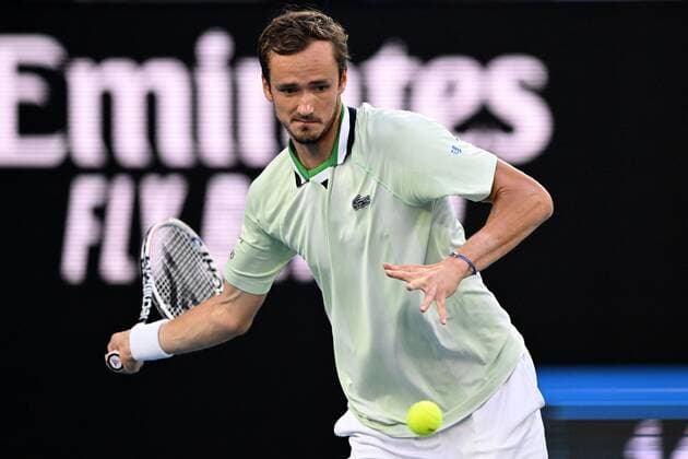 Mandatory Credit: Photo by James Gourley Shutterstock (12778011ba) Daniil Medvedev during the Men s Singles final Australian Open, Day Fourteen, Tennis, Melbourne Park, Melbourne, Australia - 30 Jan 2022 Australian Open, Day Fourteen, Tennis, Melbourne Park, Melbourne, Australia - 30 Jan 2022  Copyright: xJamesxGourley Shutterstockx 12778011ba