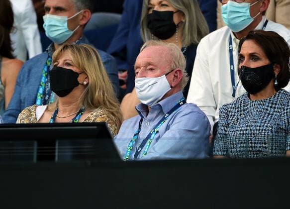 Mandatory Credit: Photo by Ella Ling Shutterstock (12778014aj) Rod Laver watching the action Australian Open, Day Fourteen, Tennis, Melbourne Park, Melbourne, Australia - 30 Jan 2022 Australian Open, Day Fourteen, Tennis, Melbourne Park, Melbourne, Australia - 30 Jan 2022  Copyright: xEllaxLing Shutterstockx 12778014aj
