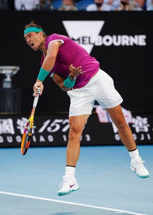 Rafael Nadal (ESP), Finale, Endspiel Tennis - Australian Open 2022 - Grand Slam - Melbourne Park - Melbourne - Victoria - Australia - 30 January 2022. Copyright: xJuergenxHasenkopfx