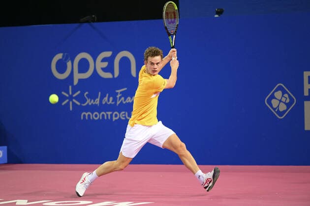 Luca Van Assche (Fra) TENNIS : Open Sud de France 2022 - Qualifs - Montpellier - 30 01 2022 JBAutissier Panoramic 