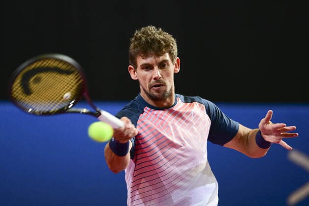 Henri Laaksonen (Sui) TENNIS : Open Sud de France 2022 - Qualifs - Montpellier - 30 01 2022 JBAutissier Panoramic 
