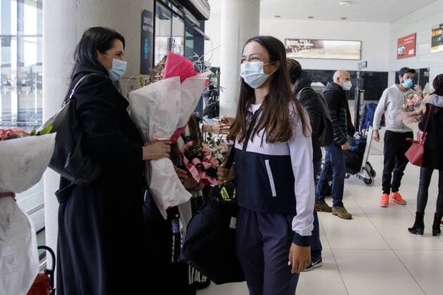 Australian Open junior winner Petra Marcinko has returned home Ivana Marcinko, mother of tennis player Petra Marcinko, can be seen at the airport in Zagreb, Croatia on January 30, 2022. Young tennis player Petra Marcinko, who won the junior title at the first Grand Slam tournament of this season, has returned home to the Australian Open. She was greeted at the airport by family and friends. DavorxPuklavec PIXSELL