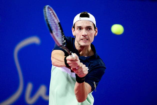 Marc Andrea Huesler (Sui) TENNIS : Open Sud de France 2022 - Montpellier - 29 01 2022 JBAutissier Panoramic 