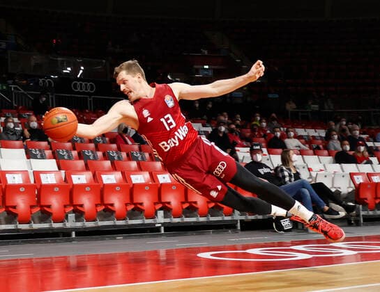 30.01.2022, Basketball, BBL FC Bayern Basketball vs Bayreuth, Audi Dome Muenchen, im Bild: Andreas Obst (FCB Basketball)