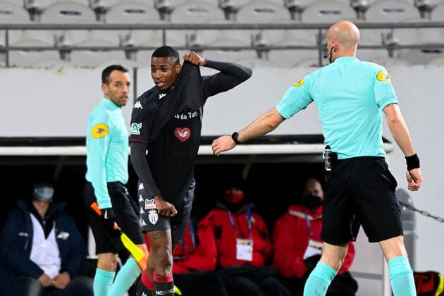 Joie des joueurs de l equipe Monaco apres le but de de Souza Oliveira Jean Lucas ( 4 - Monaco ) - FOOTBALL : Lens vs Monaco - Coupe de France - 30 01 2022 FedericoPestellini Panoramic 