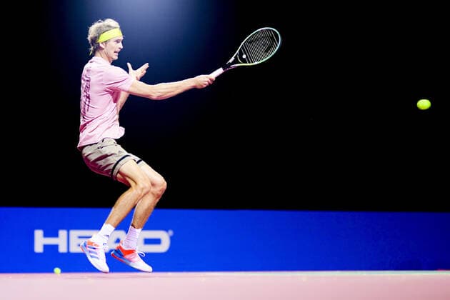 entrainement de Alexander Zverev (Ger) TENNIS : Open Sud de France 2022 - Montpellier - 30 01 2022 JBAutissier Panoramic 