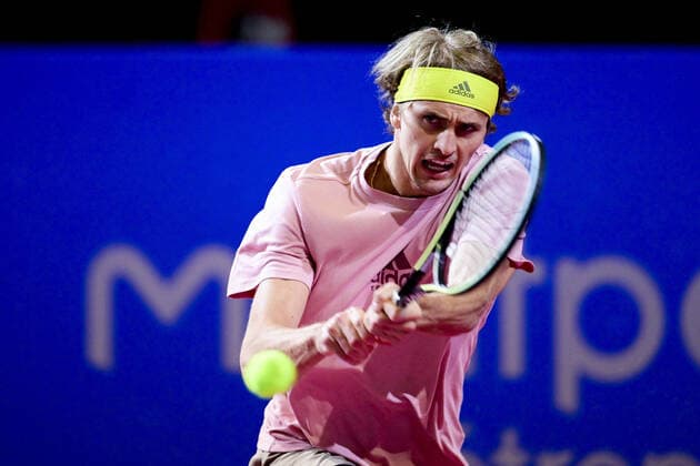 entrainement de Alexander Zverev (Ger) TENNIS : Open Sud de France 2022 - Montpellier - 30 01 2022 JBAutissier Panoramic 