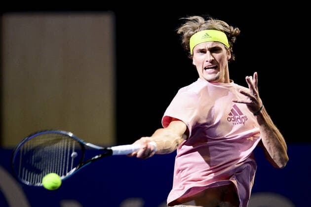 entrainement de Alexander Zverev (Ger) TENNIS : Open Sud de France 2022 - Montpellier - 30 01 2022 JBAutissier Panoramic 
