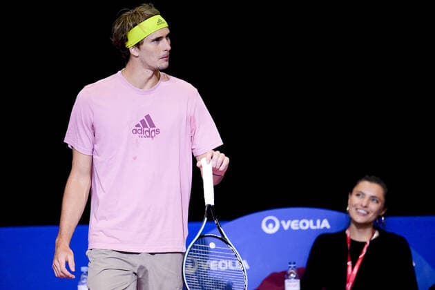 entrainement de Alexander Zverev (Ger) TENNIS : Open Sud de France 2022 - Montpellier - 30 01 2022 JBAutissier Panoramic 