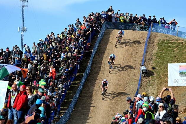Illustration picture shows the men s elite race at the World Championship, WM, Weltmeisterschaft cyclocross cycling in Fayetteville, Arkansas, United States, Sunday 30 January 2022. The world championships are taking place from 28 until 30 January. DAVIDxSTOCKMAN  x6760841x