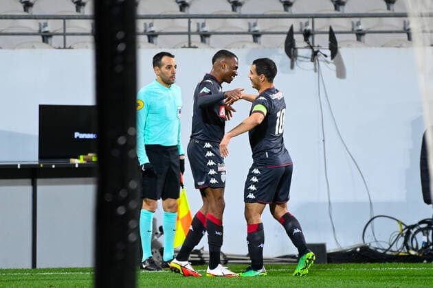 Joie des joueurs de l equipe Monaco apres le but de de Souza Oliveira Jean Lucas ( 4 - Monaco ) - FOOTBALL : Lens vs Monaco - Coupe de France - 30 01 2022 FedericoPestellini Panoramic 
