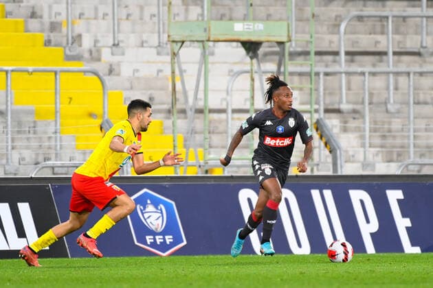 Batalha Gelson ( 7 - Monaco ) - FOOTBALL : Lens vs Monaco - Coupe de France - 30 01 2022 FedericoPestellini Panoramic 