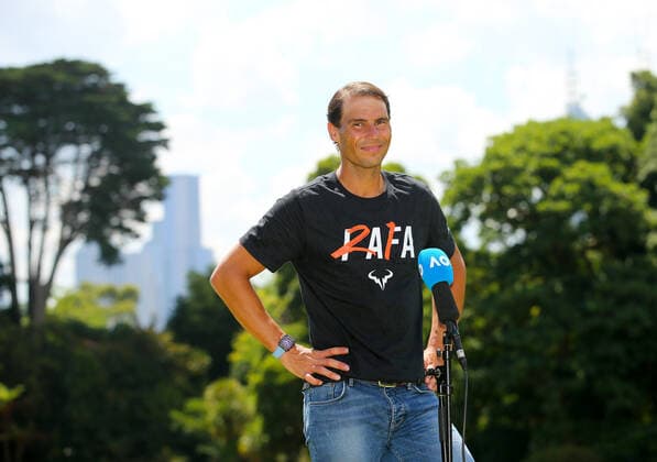 Mandatory Credit: Photo by Ella Ling Shutterstock (12778015d) Rafael Nadal of Spain smiles at Government House for a photo shoot Australian Open, Tennis, Melbourne Park, Melbourne, Australia - 31 Jan 2022 Australian Open, Tennis, Melbourne Park, Melbourne, Australia - 31 Jan 2022  Copyright: xEllaxLing Shutterstockx 12778015d
