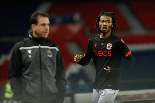Khephren Thuram (Nice) FOOTBALL : 8e finale de la Coupe de France - PSG vs OGC Nice - 31 01 2022 AurelienMorissard Panoramic 