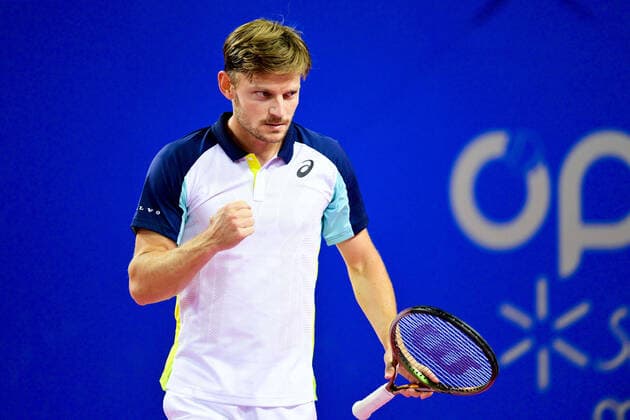 joie de David Goffin (Bel) TENNIS : Open Sud de France 2022 - Montpellier - 31 01 2022 JBAutissier Panoramic 
