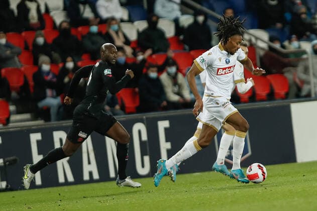 Khephren Thuram (Nice) FOOTBALL : 8e finale de la Coupe de France - PSG vs OGC Nice - 31 01 2022 AurelienMorissard Panoramic 