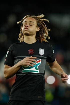 Xavi Simons (Paris Saint Germain) rate son tir au but FOOTBALL : 8e finale de la Coupe de France - PSG vs OGC Nice - 31 01 2022 AurelienMorissard Panoramic 