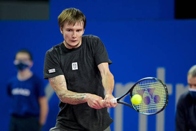Alexander Bublik (Kaz) TENNIS : Open Sud de France 2022 - Montpellier - 31 01 2022 JBAutissier Panoramic 