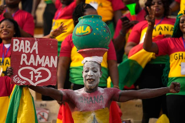 Yaoundo , Cameroon, January, 10, 2022: Fans during Ghana vs Morocco- Africa Cup of Nations at Ahmadou Ahidjo Stadium. Kim Price CSM. YaoundÃ Cameroon - ZUMAc04_ 20220110_zaf_c04_474 Copyright: xUlrikxPedersenx