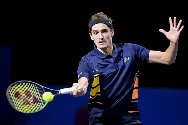 Pierre Hugues Herbert (Fra) TENNIS : Open Sud de France 2022 - Montpellier - 01 02 2022 JBAutissier Panoramic 