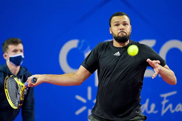 Jo Wilfried Tsonga (Fra) TENNIS : Open Sud de France 2022 - Montpellier - 01 02 2022 JBAutissier Panoramic 