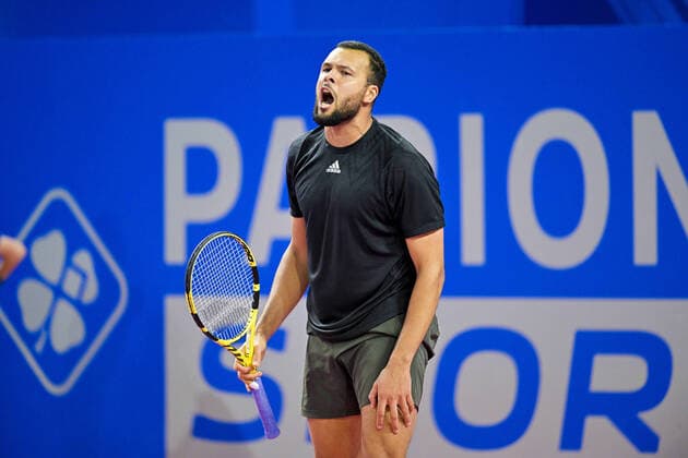 joie de Jo Wilfried Tsonga (Fra) TENNIS : Open Sud de France 2022 - Montpellier - 01 02 2022 JBAutissier Panoramic 