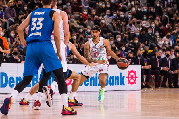 February 1, 2022, Barcelona, Barcelona, Spain: Nick Weiler-Babb of Bayern Munich in action during the Turkish Airlines EuroLeague match between FC Barcelona, Barca and FC Bayern Munich at Palau Blaugrana on February 01, 2022 in Barcelona, Spain. Barcelona Spain - ZUMAa181 20220201_zaa_a181_008 Copyright: xJavierxBorregox