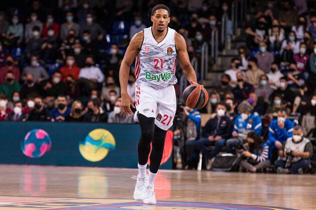 February 1, 2022, Barcelona, Barcelona, Spain: Augustine Rubit of Bayern Munich in action during the Turkish Airlines EuroLeague match between FC Barcelona, Barca and FC Bayern Munich at Palau Blaugrana on February 01, 2022 in Barcelona, Spain. Barcelona Spain - ZUMAa181 20220201_zaa_a181_012 Copyright: xJavierxBorregox