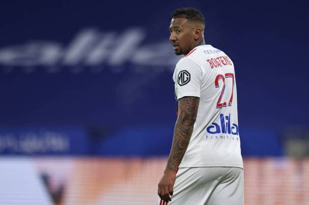 Lyon, France, 1st February 2022. Jerome Boateng of Lyon looks over his shoulder during the Uber Eats Ligue 1 match at the Groupama Stadium, Lyon. Picture credit should read: Jonathan Moscrop Sportimage EDITORIAL USE ONLY. No use with unauthorised audio, video, data, fixture lists, club league logos or live services. Online in-match use limited to 120 images, no video emulation. No use in betting, games or single club league player publications. SPI-1496-0038