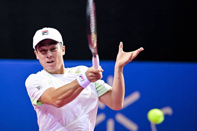 Mackenzie McDonald (usa) TENNIS : Open Sud de France 2022 - Montpellier - 01 02 2022 JBAutissier Panoramic 
