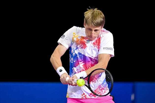 Ilya Ivashka (Blr) TENNIS : Open Sud de France 2022 - Montpellier - 01 02 2022 JBAutissier Panoramic 