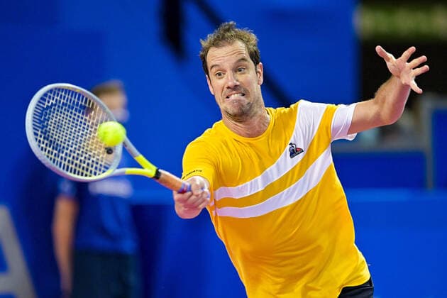 Richard Gasquet (Fra) TENNIS : Open Sud de France 2022 - Montpellier - 01 02 2022 JBAutissier Panoramic 